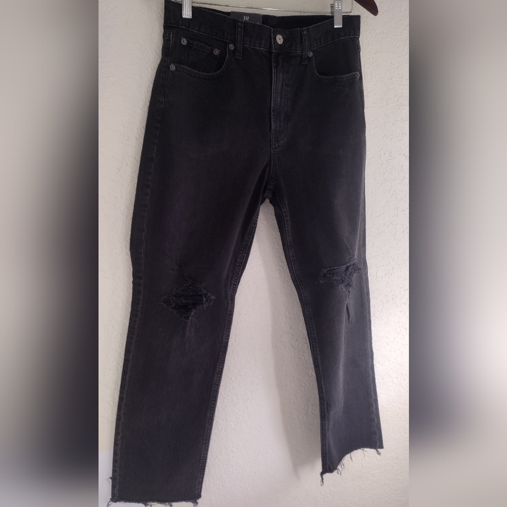 GAP Cheeky Highrise Straight Black Jeans - Picture 6 of 9
